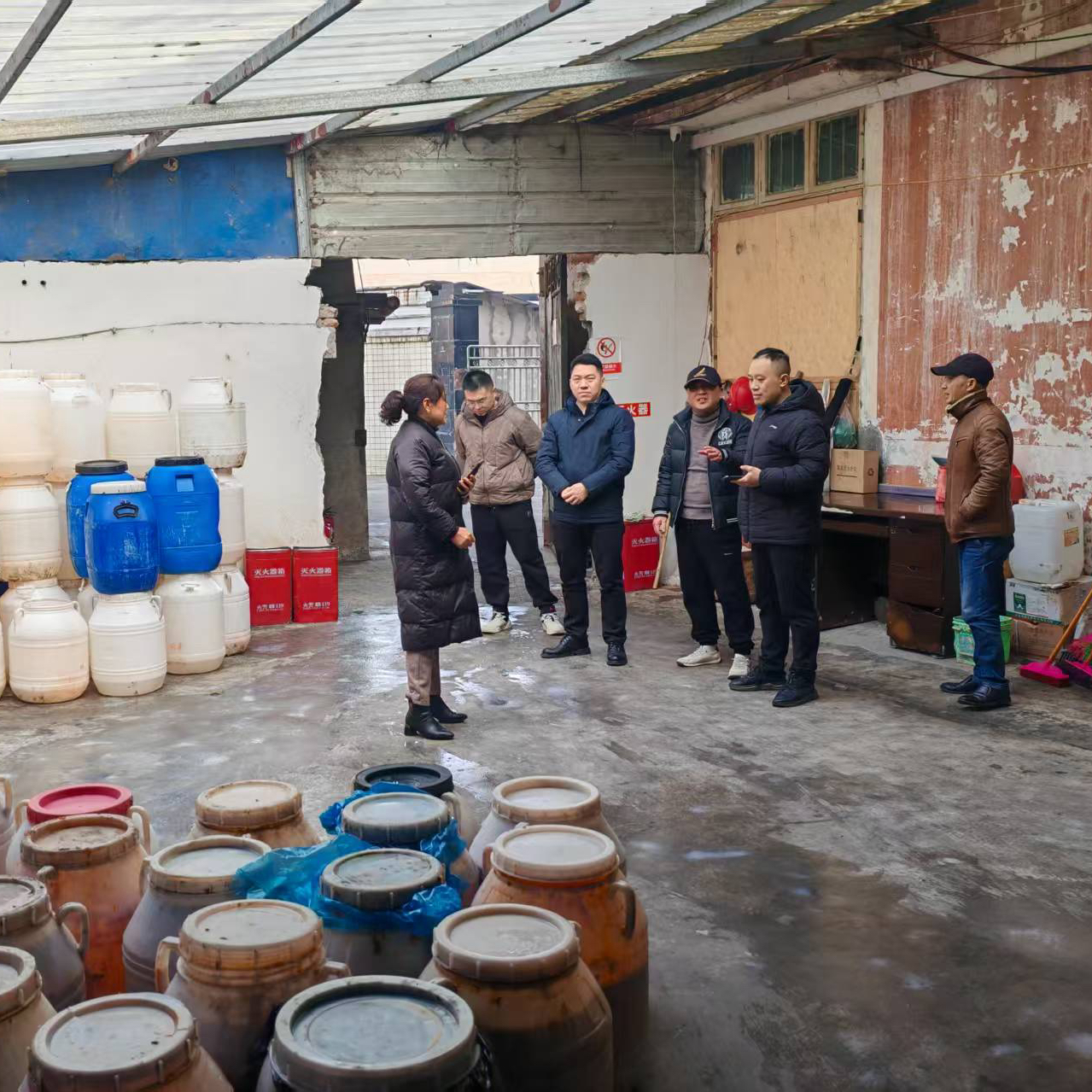 多部门联合对我司开展节前废弃油脂仓库安全排查